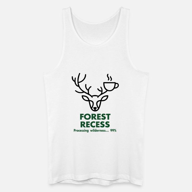 Hirsch mit Kelch im Wald - Männer Bio Tank Top - Weiß