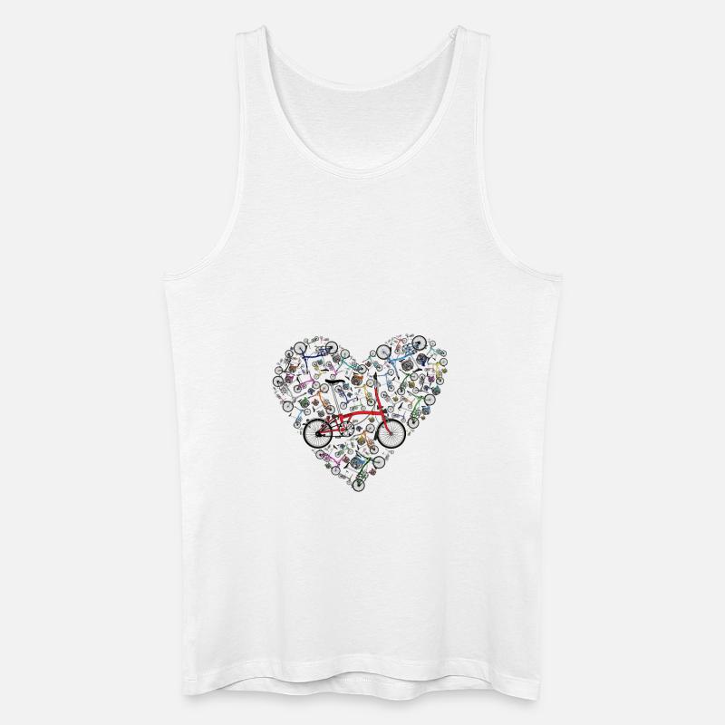 Ich liebe Brompton Bikes - Männer Bio Tank Top - Weiß