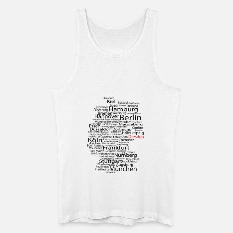 Dresden wordcloud - Männer Bio Tank Top - Weiß