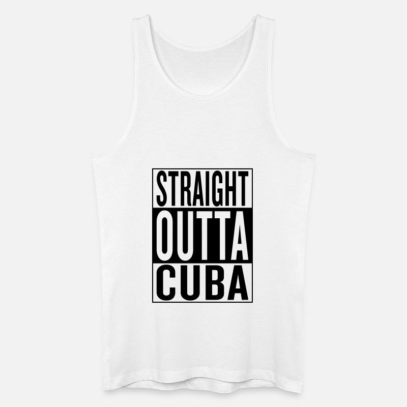 Cuba - Männer Bio Tank Top - Weiß
