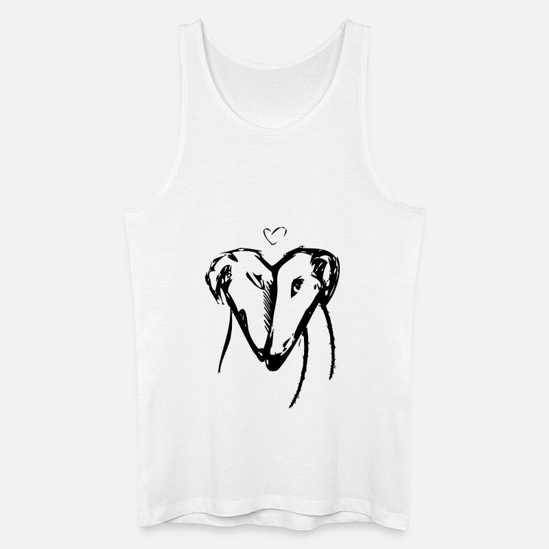 HerzKopf - Männer Bio Tank Top - Weiß