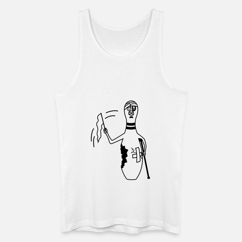 Verletzter Bowling Pin - Männer Bio Tank Top - Weiß