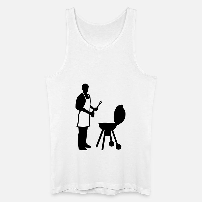 Grillen - Männer Bio Tank Top - Weiß