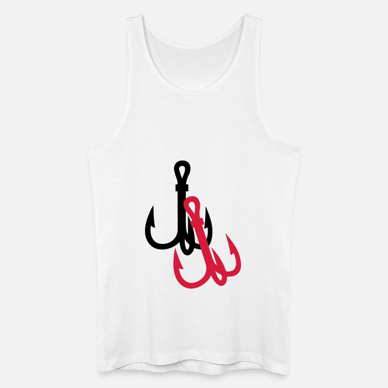 fishing hooks - Männer Bio Tank Top - Weiß