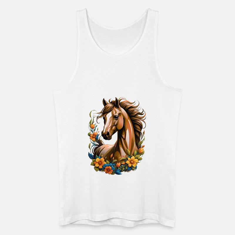 Pony - Männer Bio Tank Top - Weiß