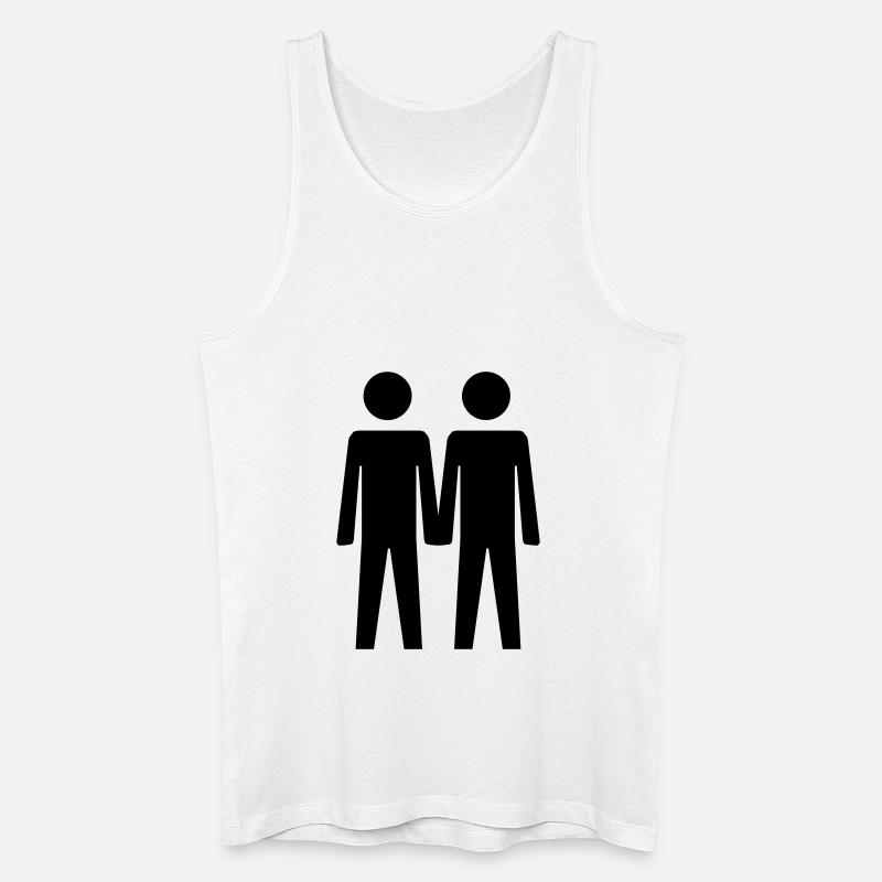 Two Guys - Männer Bio Tank Top - Weiß