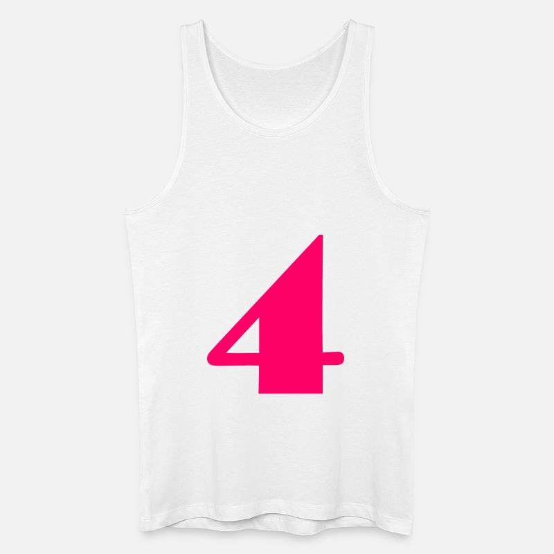 4 ANS,4e ANNIVERSAIRE,ANNIVERSAIRE 4 ANS,4 - Débardeur bio Homme - blanc