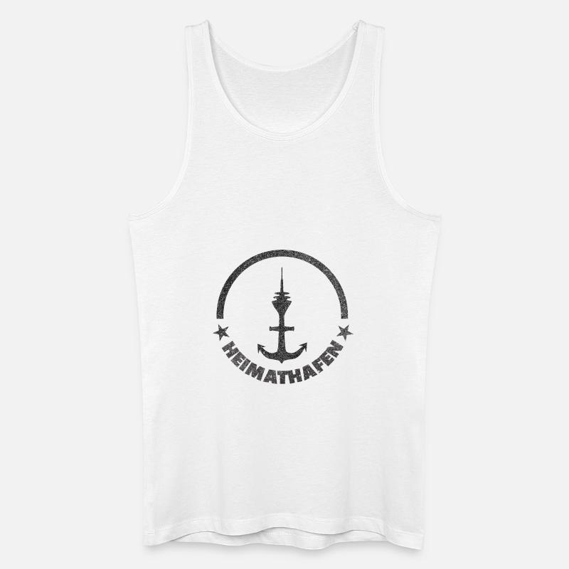 Heimathafen Düsseldorf - Männer Bio Tank Top - Weiß
