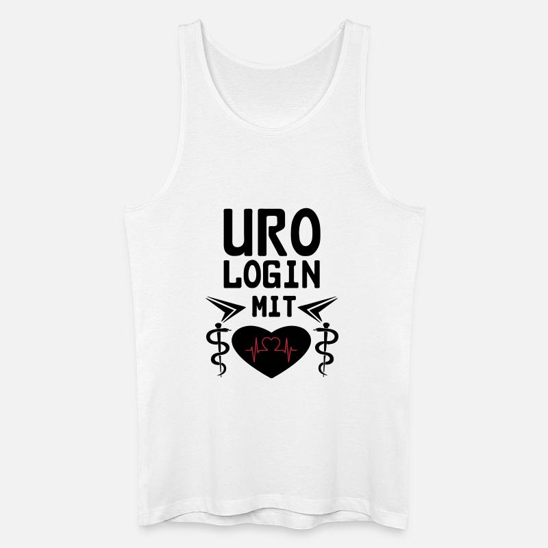 Urologin mit Herz Geschenk - Männer Bio Tank Top - Weiß