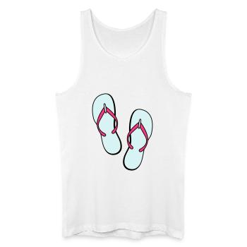 flip flops sommer beach strand party - Männer Bio Tank Top - Weiß - Vorne
