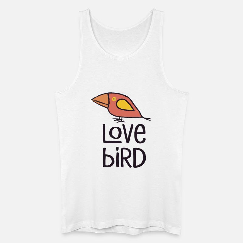 love bird rot - Männer Bio Tank Top - Weiß