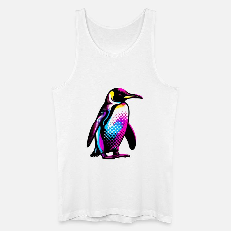 Pinguin - Männer Bio Tank Top - Weiß