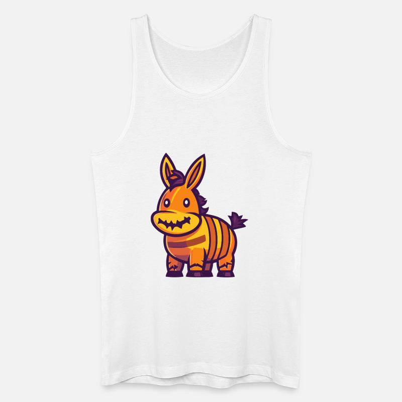 Esel Halloween Comic Lustig - Männer Bio Tank Top - Weiß