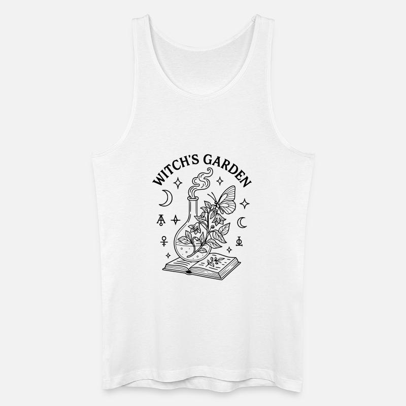 Zauber Hexe Buch Garten - Männer Bio Tank Top - Weiß