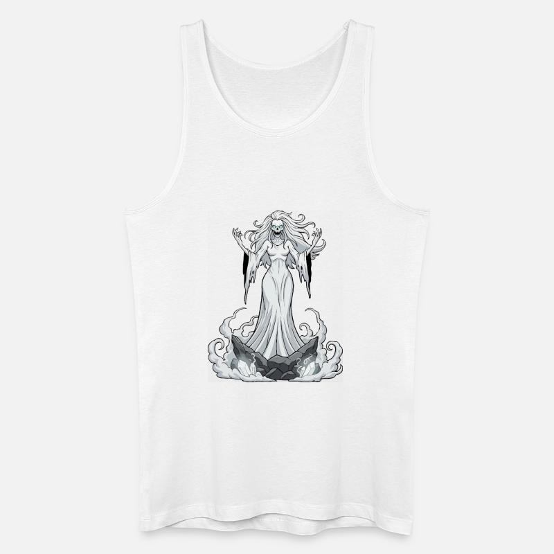 Banshee auf Kristallfelsen - Männer Bio Tank Top - Weiß