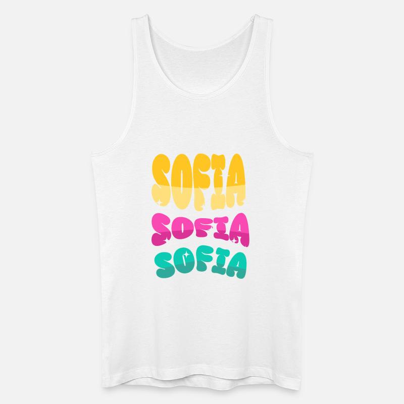Sofia Name  - Männer Bio Tank Top - Weiß