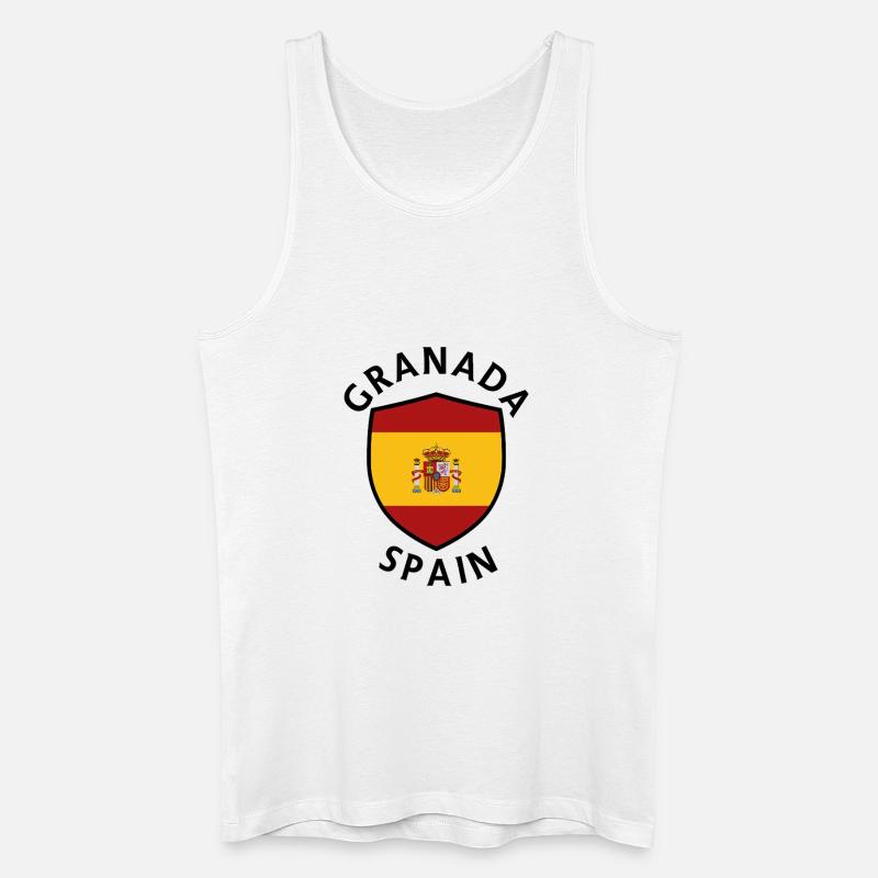 Granada-Spanien-Schild - Männer Bio Tank Top - Weiß