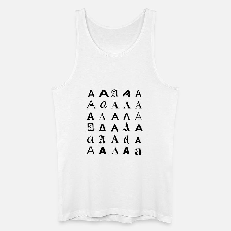 Typografie: Ein Buchstabenvariationsdesign. - Männer Bio Tank Top - Weiß