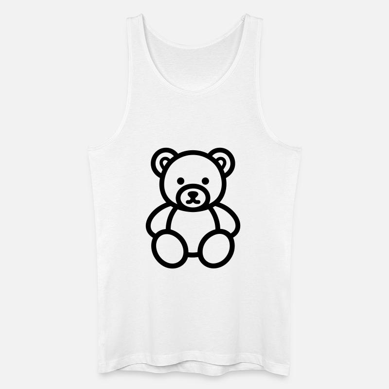 Bärenjunges - Männer Bio Tank Top - Weiß