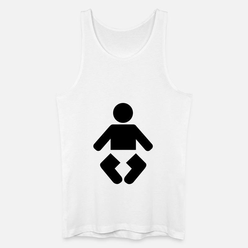 bebis - Männer Bio Tank Top - Weiß