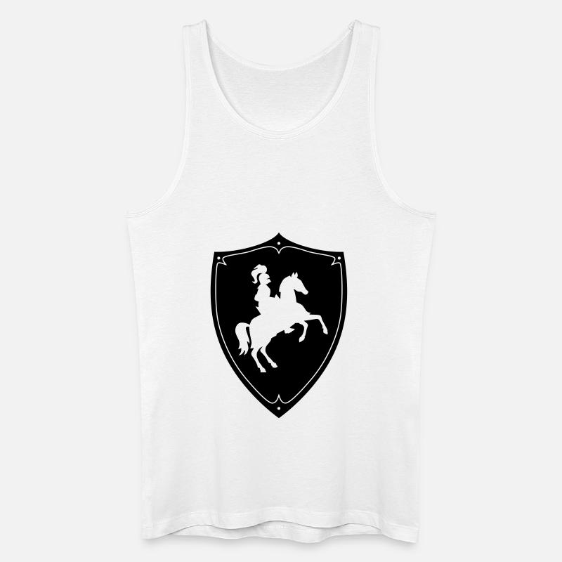 Ritter Schild - Männer Bio Tank Top - Weiß