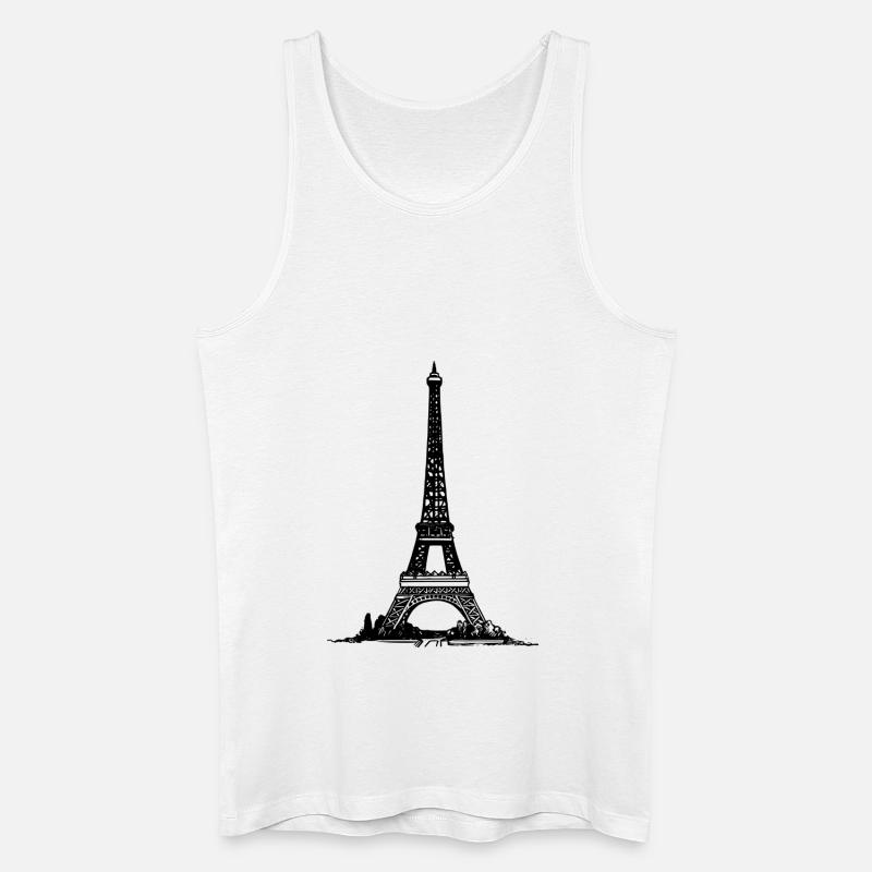 EiffelTurm Paris - Männer Bio Tank Top - Weiß