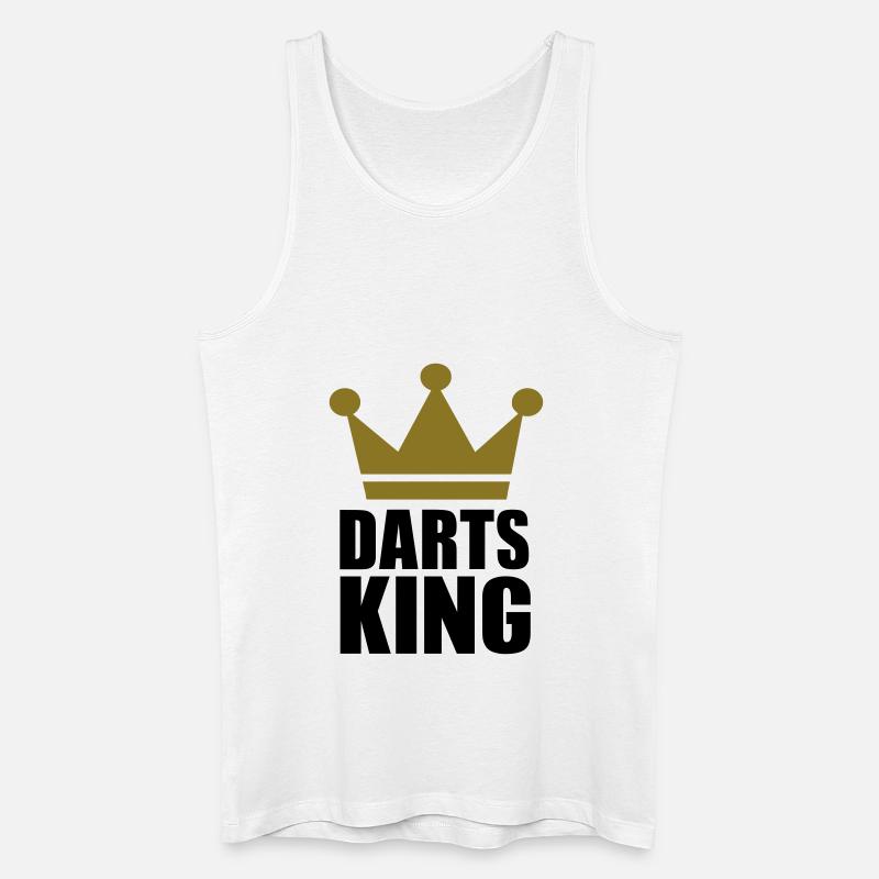 Darts King - Männer Bio Tank Top - Weiß