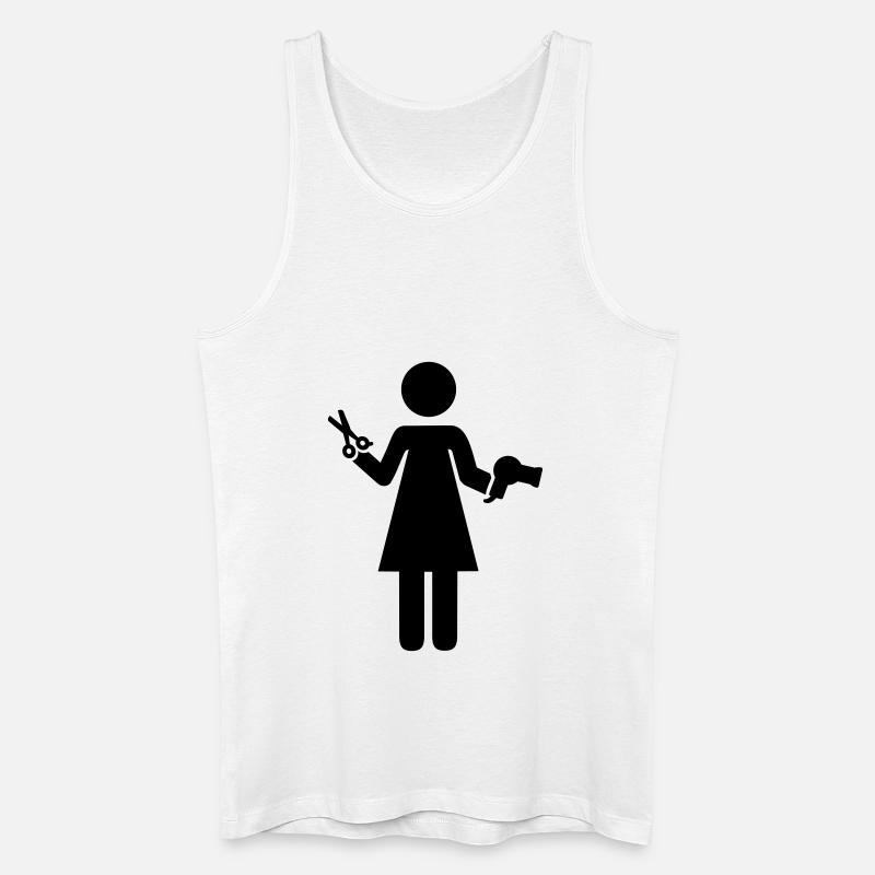 Friseur - Männer Bio Tank Top - Weiß