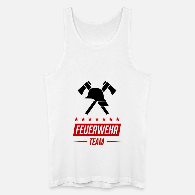 feuerwehr team - Männer Bio Tank Top - Weiß