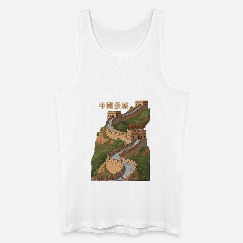 Die Chinesische Mauer - Männer Bio Tank Top - Weiß