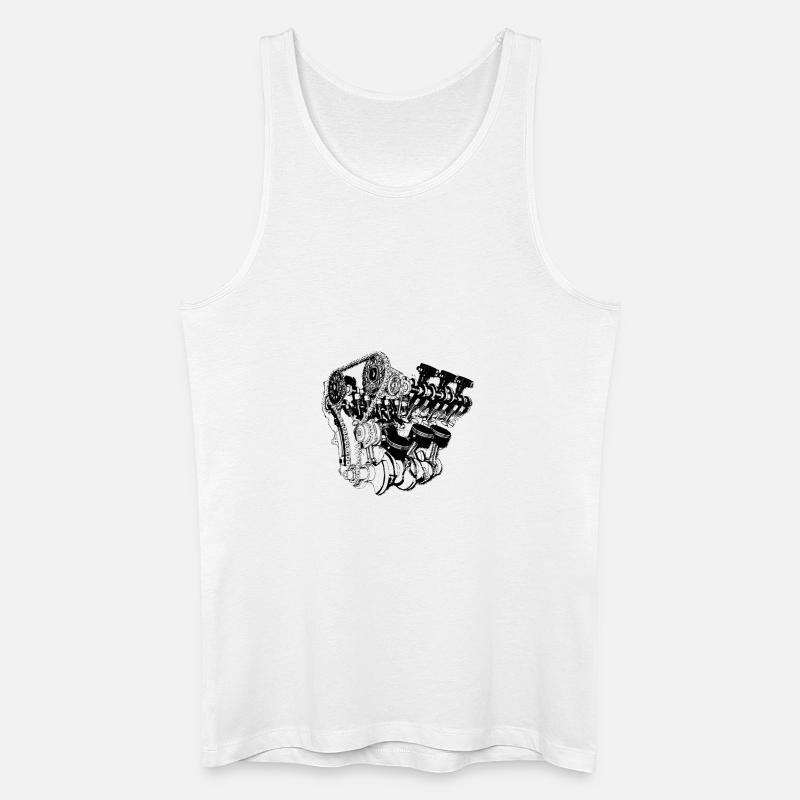 Motor Design - Männer Bio Tank Top - Weiß