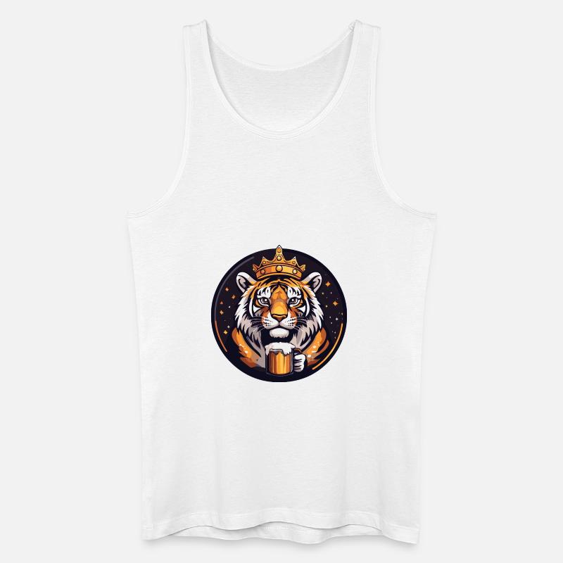 Tiger Bier - Männer Bio Tank Top - Weiß