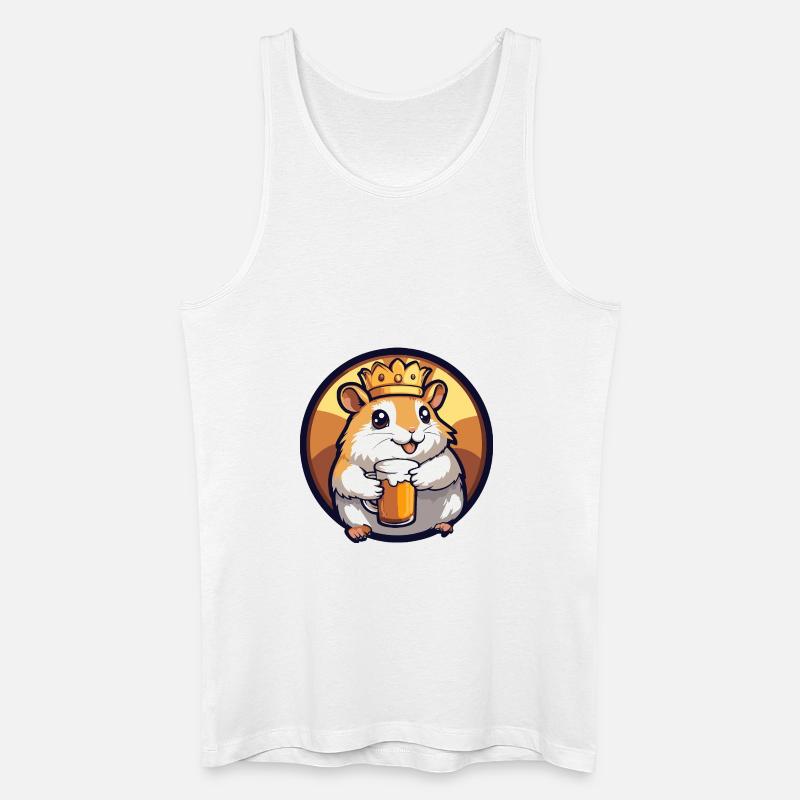 Hamster Bier - Männer Bio Tank Top - Weiß
