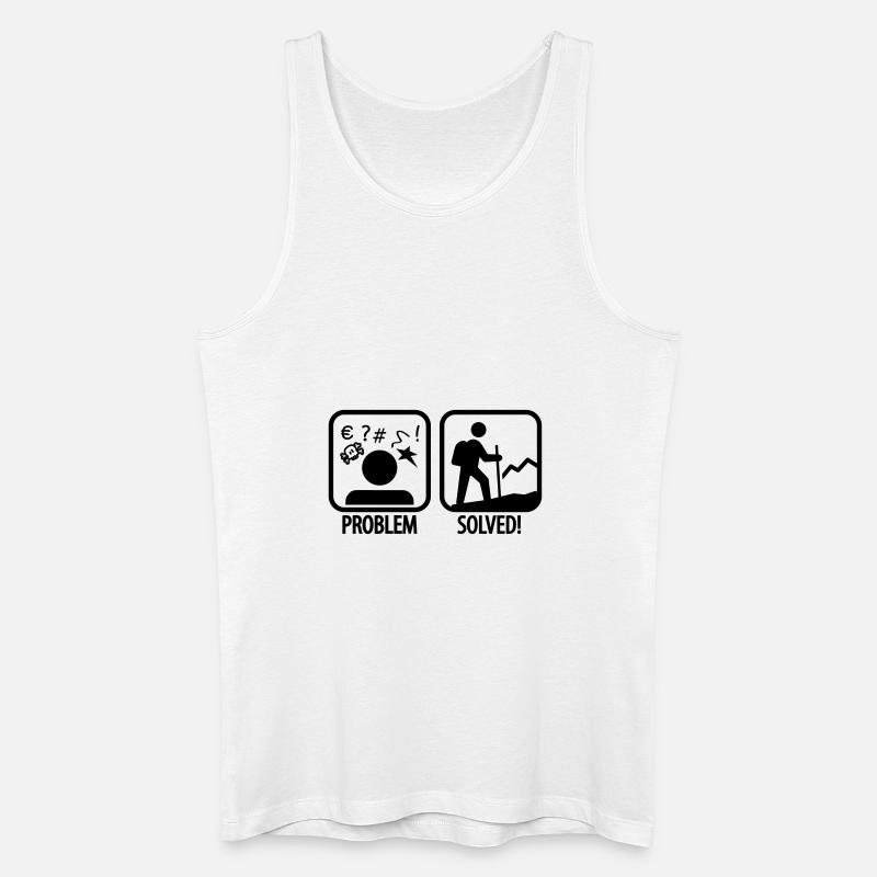 hiking: problem solved - Männer Bio Tank Top - Weiß