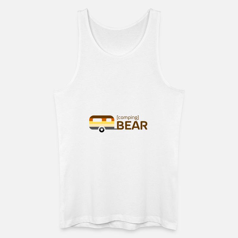 Camping Bear - Männer Bio Tank Top - Weiß