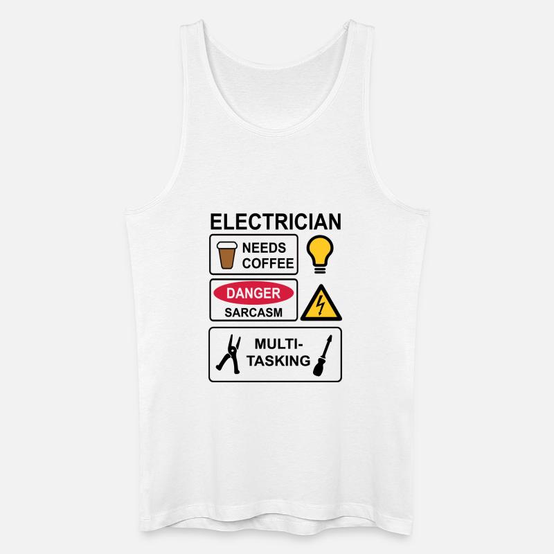 Electrician - Männer Bio Tank Top - Weiß