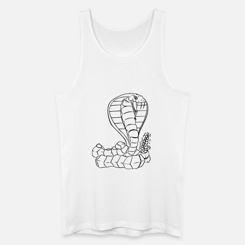Cobra Vector - Männer Bio Tank Top - Weiß