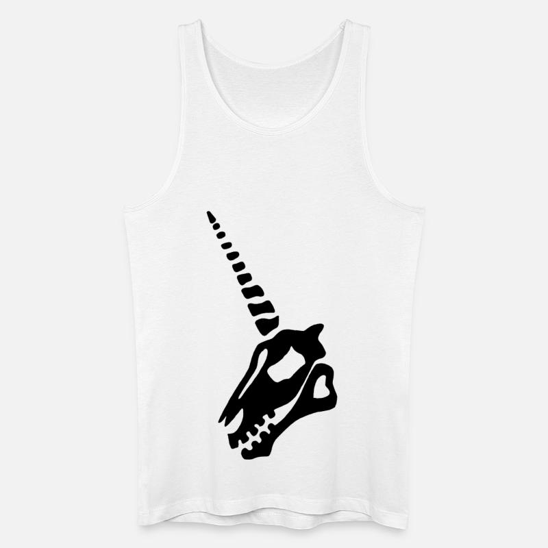 schwarzer Einhornschädel - Männer Bio Tank Top - Weiß