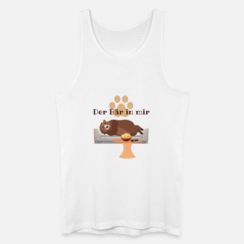 Der Bär in mir ! - Männer Bio Tank Top - Weiß