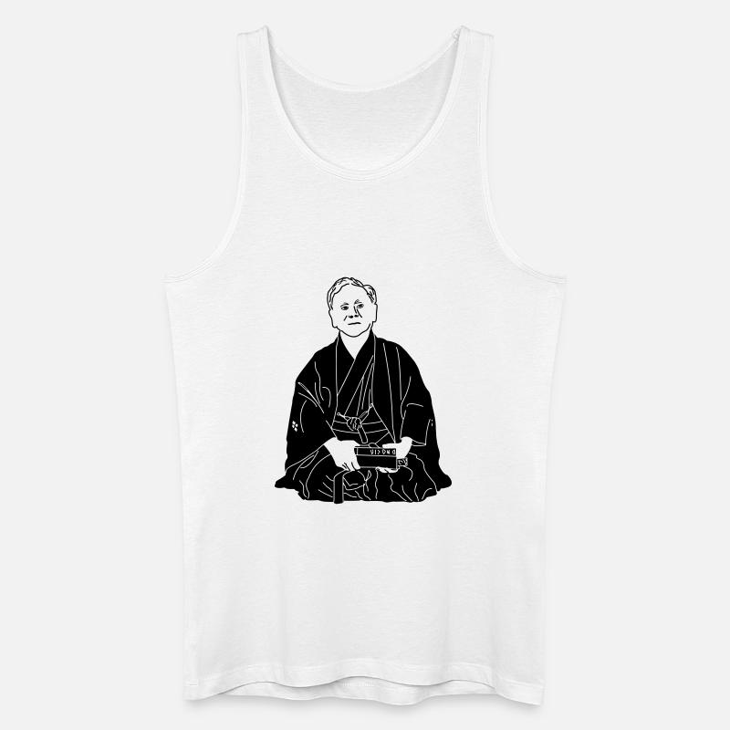 Gichin Funakoshi Shotokan Karate - Männer Bio Tank Top - Weiß