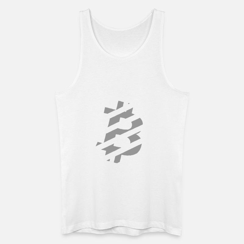 Bitcoin BTC Logo - Männer Bio Tank Top - Weiß