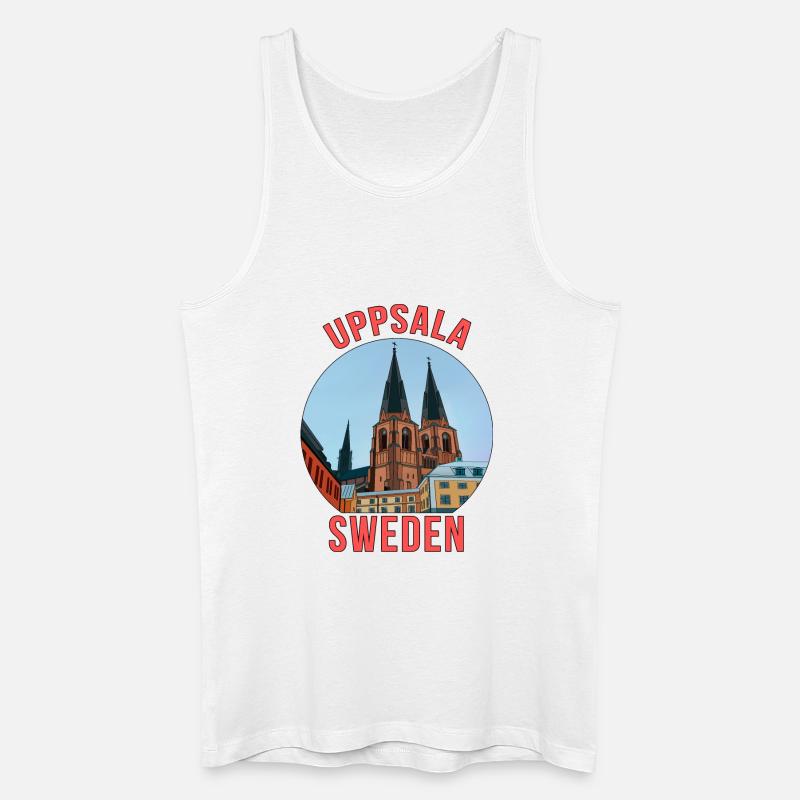 Uppsala, Schweden - Männer Bio Tank Top - Weiß