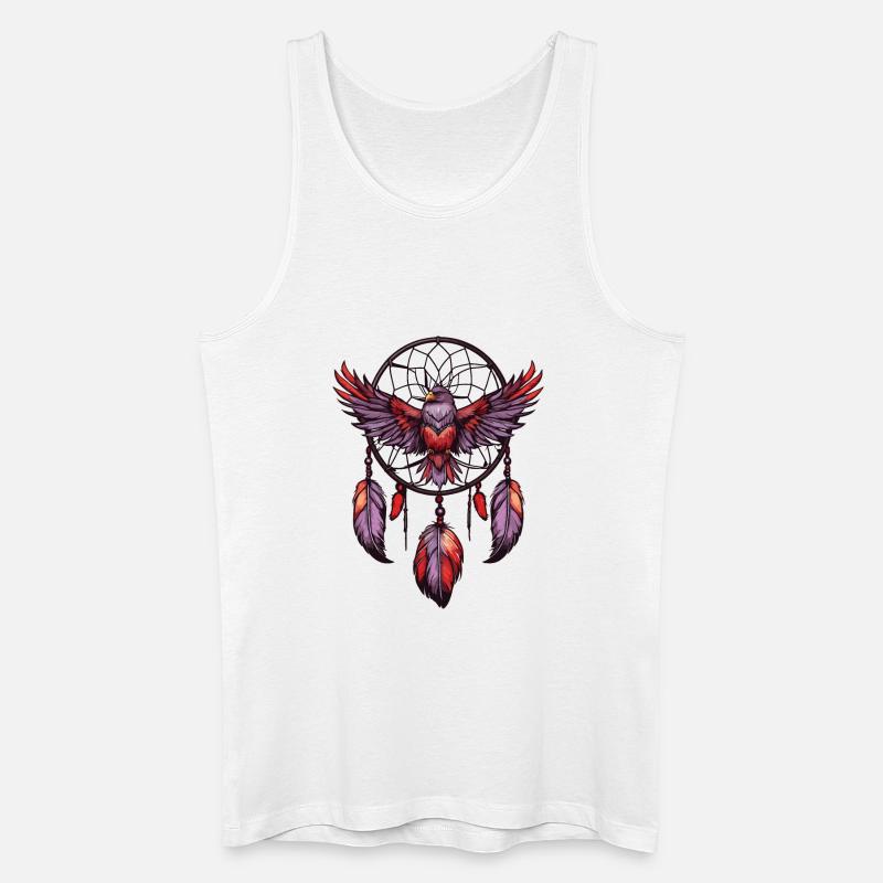Traumfänger mit Vogel - Männer Bio Tank Top - Weiß
