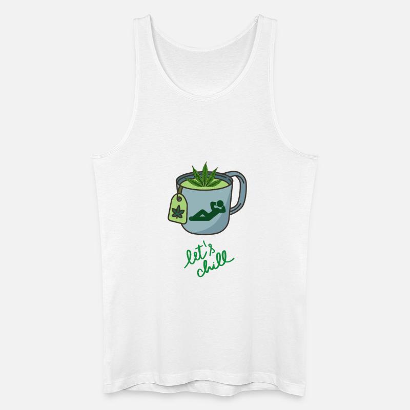 CannabisTee Design - Männer Bio Tank Top - Weiß