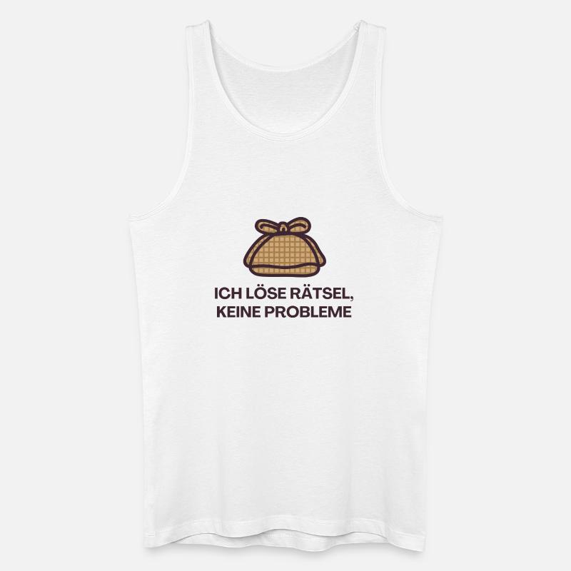 I solve puzzles, no problems - Men’s Organic Tank Top - white