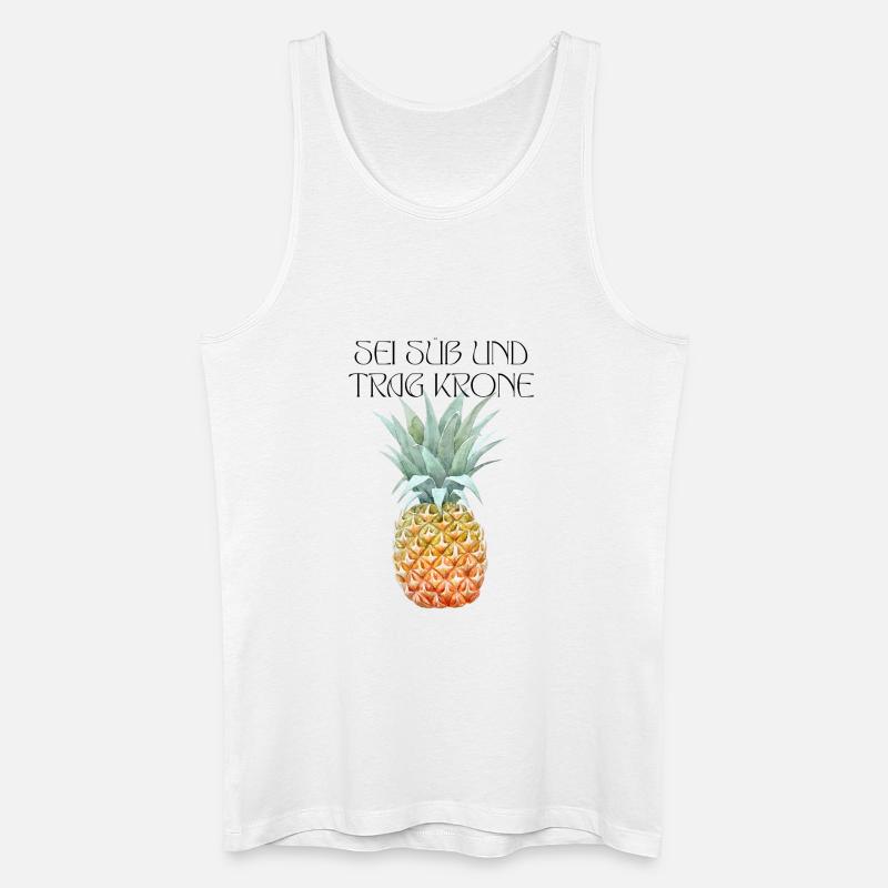 Sei süß und trag Krone - Männer Bio Tank Top - Weiß