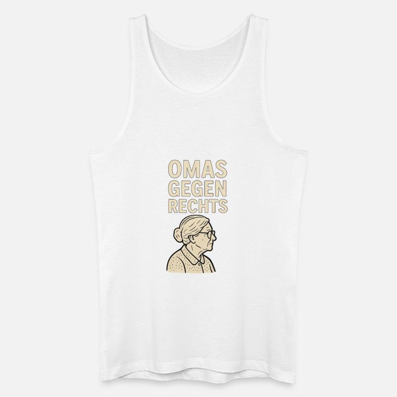 Anti-Rechts Statement Omas gegen rechts - Männer Bio Tank Top - Weiß