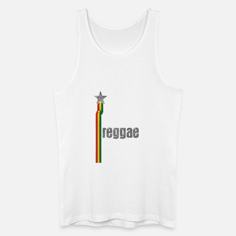 Conception de logo Reggae Star Rasta - Débardeur bio Homme - blanc