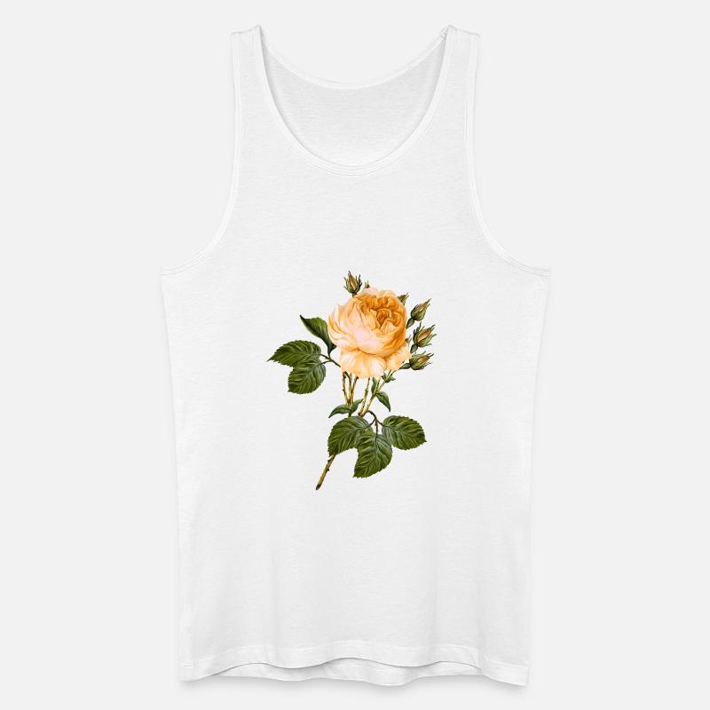 Blume - Männer Bio Tank Top - Weiß