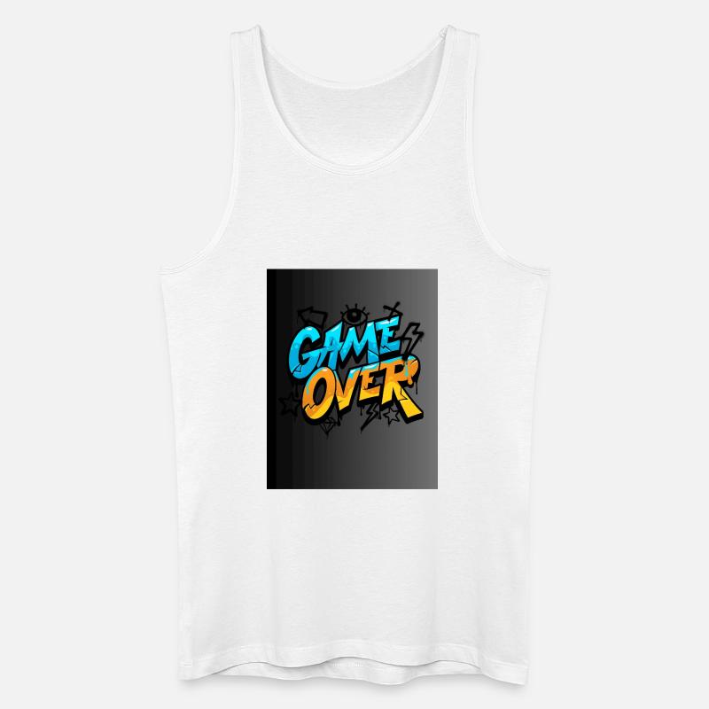 Graffiti Style Game Over Design - Männer Bio Tank Top - Weiß